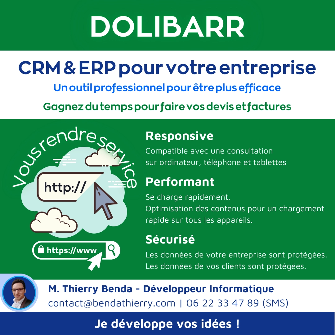 Gestion d'entreprise pour les TPE/PME avec Dolibarr - Abonnement annuel